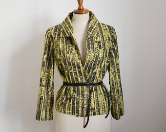 50s blazer in yellow and black