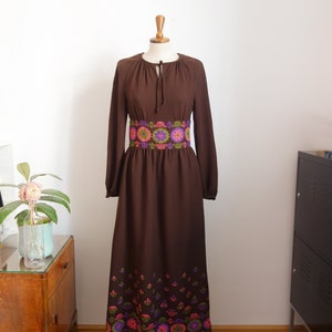 70er Jahre Kleid aus Crepe Bild 1