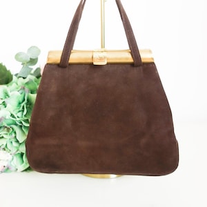 Brown suede bag, 1930s image 1