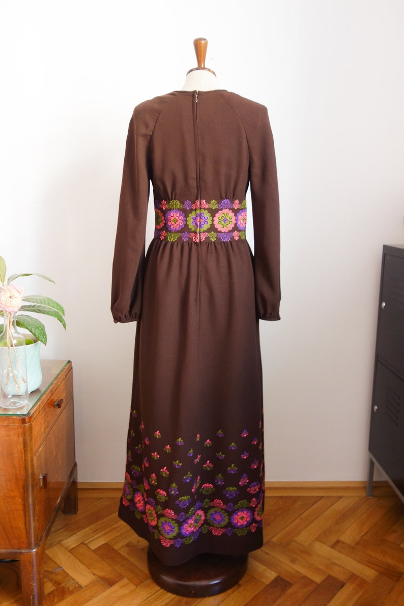 70er Jahre Kleid aus Crepe Bild 6