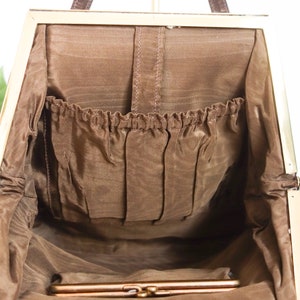 Brown suede bag, 1930s image 5