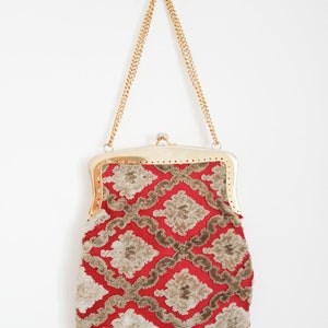 Red velvet bag, 1960s image 3