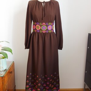 70er Jahre Kleid aus Crepe Bild 2