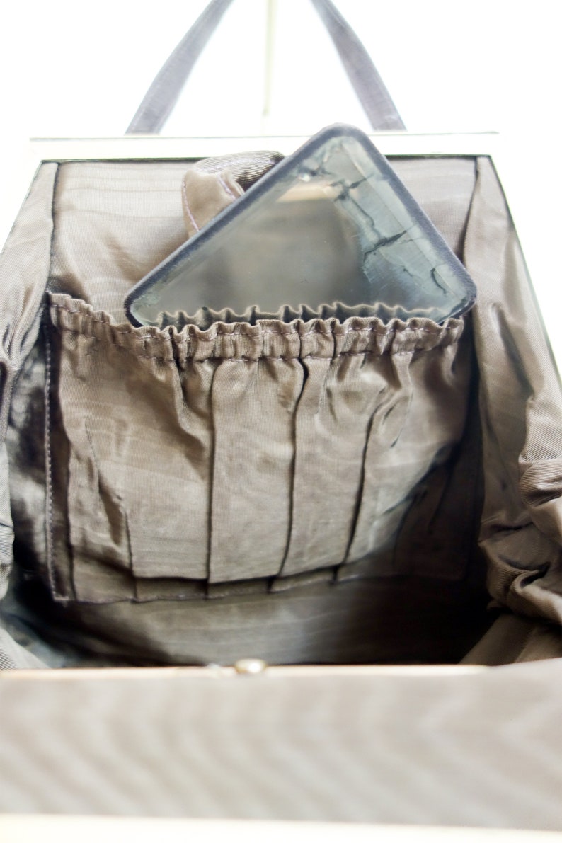 Brown suede bag, 1930s image 6