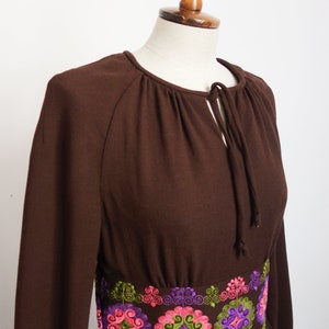 70er Jahre Kleid aus Crepe Bild 5