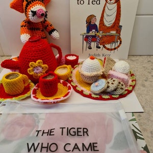 The Tiger Who Came To Tea crocheted playset