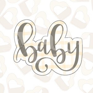 Baby Plaque Cookie Cutter - Bee Cookie Cutter - Baby Cookie Cutter