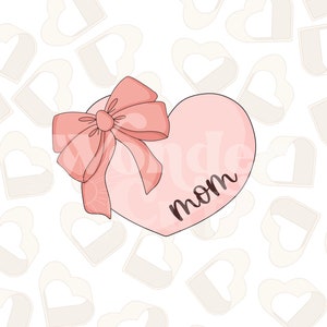 Coquette Heart Cookie Cutter- Mother&#39;s Day Cookie Cutters