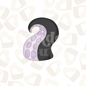 Villain Tentacle Cookie Cutter- Under the Sea Cookie Cutter - Mermaid Cookie Cutter