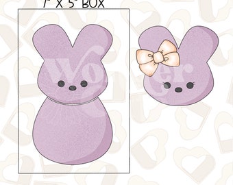 Build a Marshmallow Bunny Set of 2 Cookie Cutter - Easter Cookie Cutter