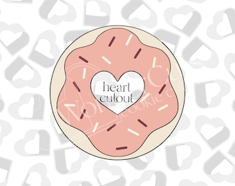 Donut mit Herz Cutout-Cookie Cutter-Valentinstag