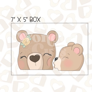 Kissing Momma Bear Set mit 2 Cookie Cutter - Muttertag Ausstechförmchen