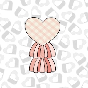 Tassel Heart Balloon- Cookie Cutter- Valentine&#39;s Day