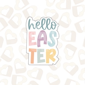 Hello Easter Plaque Cookie Cutter - Easter Cookie Cutter