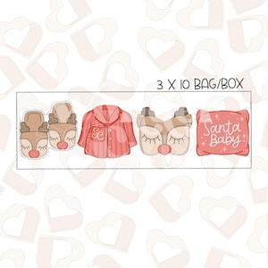 Bedtime Santa Mini Cookie Cutters Set of 4- Christmas Cookie Cutters- Winter Cookie Cutters
