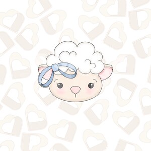 Girly Lamb Cookie Cutter- Easter Cookie Cutter- Easter Cookie Cutters