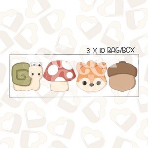 Woodland Mini Cookie Cutters Set of 4- Fall Cookie Cutters- Thanksgiving Cookie Cutters