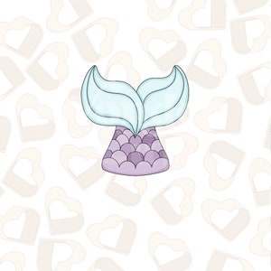 Chubby Mermaid Tail Cookie Cutter- Under the Sea Cookie Cutter - Mermaid Cookie Cutter