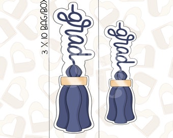 Long Grad Tassel Cookie Cutter- Graduation Cookie Cutters