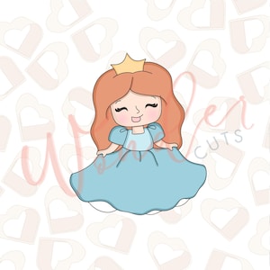 Princess 1 Cookie Cutter- Princess Cookie Cutter