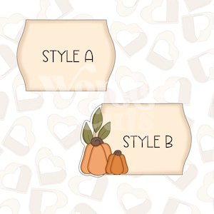 Herbst Plaque Cookie Cutter-Fall Cookie Cutters-Thanksgiving Cookie Cutters