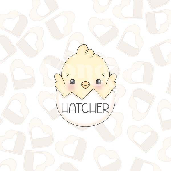 Happy Chick In Egg Cookie Cutter- Easter Cookie Cutter- Easter Cookie Cutters