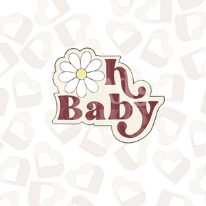 Oh Baby Daisy Plaque Cookie Cutter
