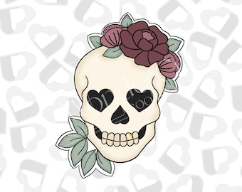 Floral Skull Cookie Cutter