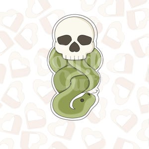 Skull and Snake Cookie Cutter