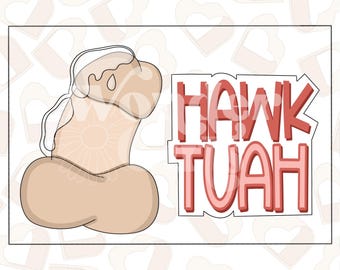 Hawk Tuah Set of 2 Cookie Cutters- Valentine's Day Cookie Cutters - Valentine Cookie Cutters