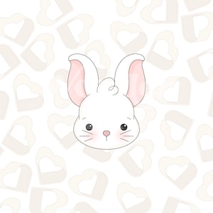 Boy Bunny Head Cookie Cutter- Easter Cookie Cutter- Easter Cookie Cutters