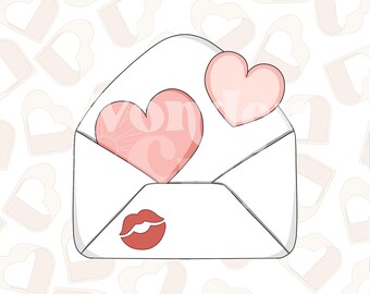 Love Letter Cookie Cutter- Valentine's Day Cookie Cutters- Valentine Cookie Cutters