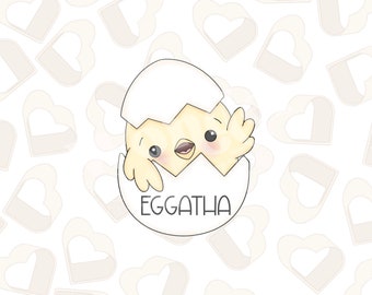 Waving Chick In Egg Cookie Cutter- Easter Cookie Cutter- Easter Cookie Cutters