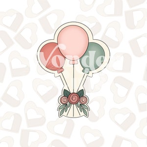 Floral Balloon Bundle Cookie Cutter