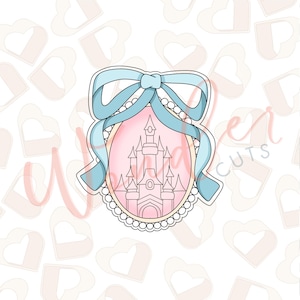 Coquette Pearl Plaque Cookie Cutter- Princess Cookie Cutter