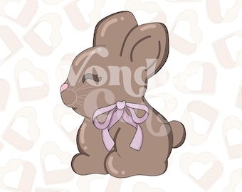 Tagliabiscotti a forma di coniglietto di cioccolato - Tagliabiscotti pasquali - Tagliabiscotti pasquali