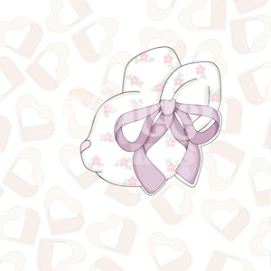 Coquette Bunny Cookie Cutter- Easter Cookie Cutter- Easter Cookie Cutters