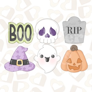 Halloween Basics Cookie Cutters- Set of 6 Cookie Cutter - Halloween Cookie Cutters
