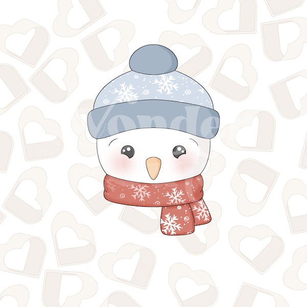 Advent Snowman with Scarf Cookie Cutter- Christmas Cookie Cutter