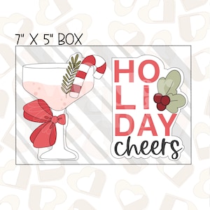 Holiday Cheers Set of 2 Cookie Cutter- Christmas Cookie Cutters