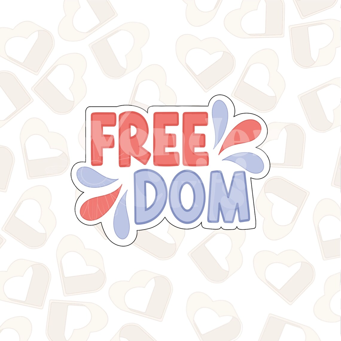 Freedom Plaque Cookie Cutter-fourth of July Cookie Cutter - Etsy