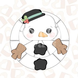 Snowman Platter Set of 5 Cookie Cutter- Christmas Cookie Cutters- Winter Cookie Cutters