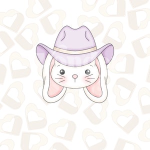 Cowboy Bunny Cookie Cutter- Easter Cookie Cutter- Easter Cookie Cutters