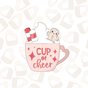 Cup of Cheer Mug Cookie Cutter- Christmas Cookie Cutters