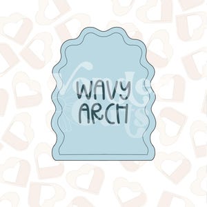 Wavy Arch Cookie Cutter- Arch Cookie Cutters- Plaque Cookie Cutters