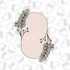 Floral Plaque- Cookie Cutter