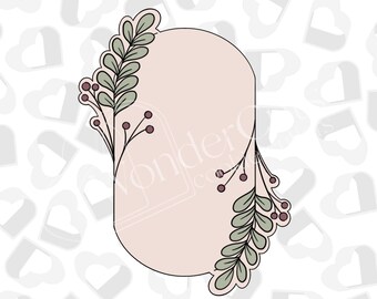 Floral Plaque- Cookie Cutter