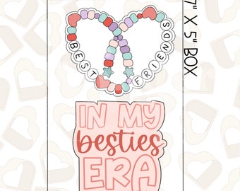 Best Friends Set of 2 Cookie Cutter - Valentine&#39;s Day Cookie Cutters