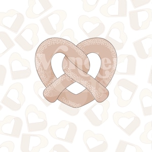 Heart Pretzel Cookie Cutter- Valentine&#39;s Day Cookie Cutter