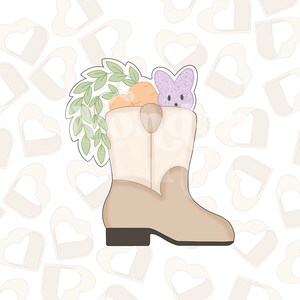 Easter Cowboy Boot Cookie Cutter- Easter Cookie Cutter- Easter Cookie Cutters